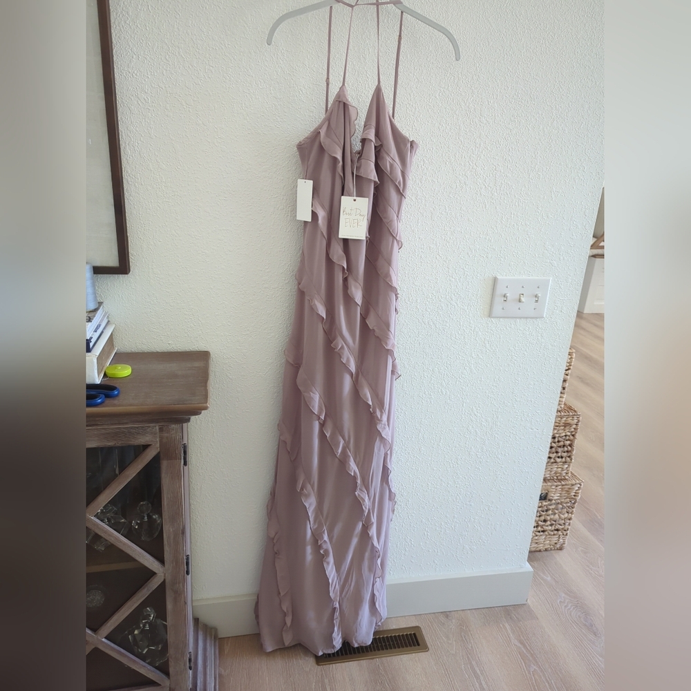 Show Me Your MuMu Blush Pink Ruffled Maxi Dress - Picture 4 of 9